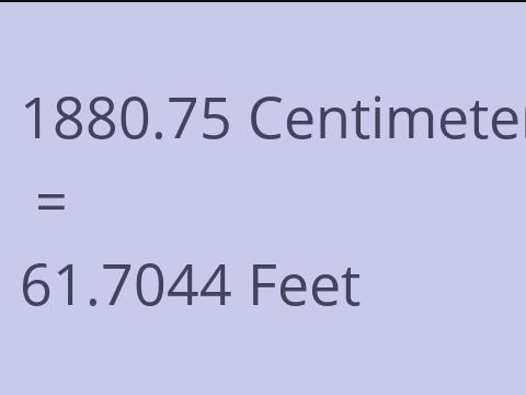 1880.75 CM TO FEET