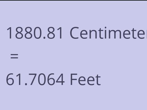 1880.81 CM TO FEET