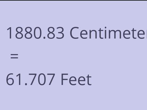 1880.83 CM TO FEET