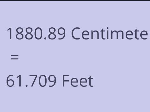 1880.89 CM TO FEET