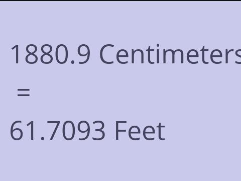 1880.9 CM TO FEET