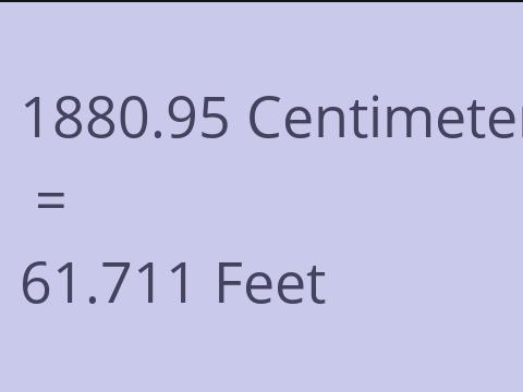 1880.95 CM TO FEET