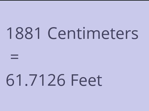 1881 CM TO FEET