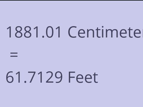 1881.01 CM TO FEET