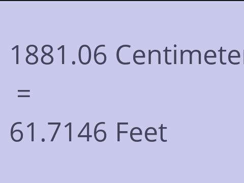 1881.06 CM TO FEET