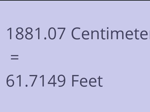 1881.07 CM TO FEET