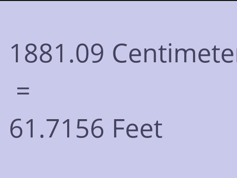 1881.09 CM TO FEET