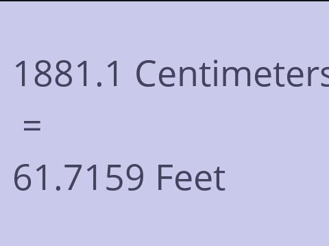 1881.1 CM TO FEET