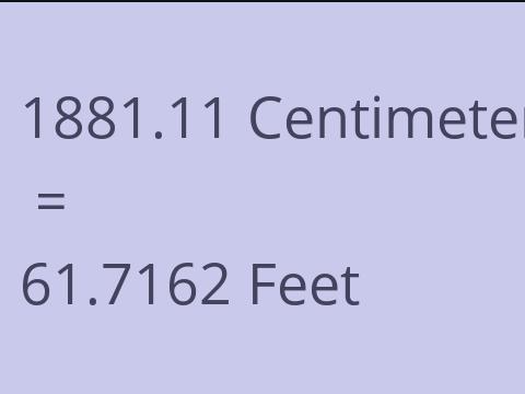 1881.11 CM TO FEET