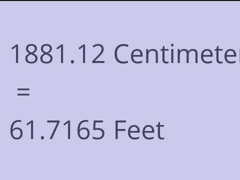 1881.12 CM TO FEET