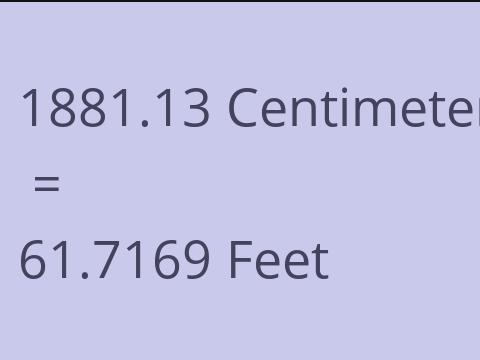 1881.13 CM TO FEET