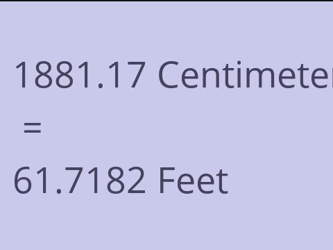 1881.17 CM TO FEET