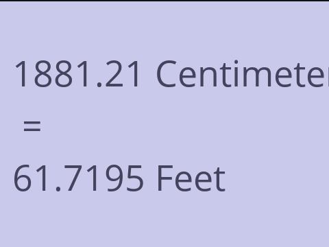 1881.21 CM TO FEET