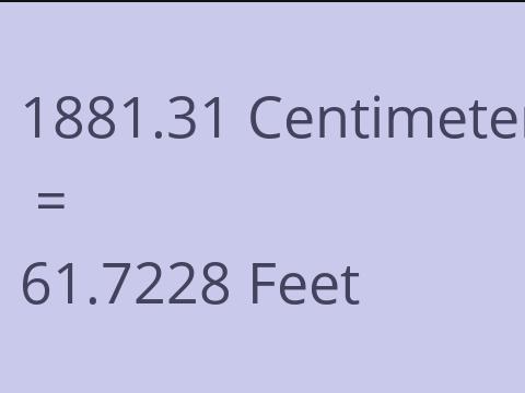 1881.31 CM TO FEET