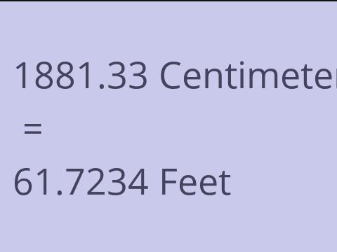 1881.33 CM TO FEET