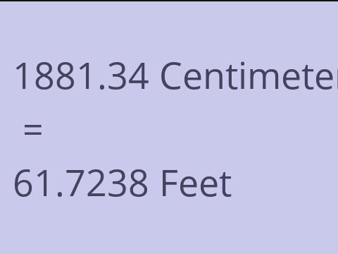 1881.34 CM TO FEET