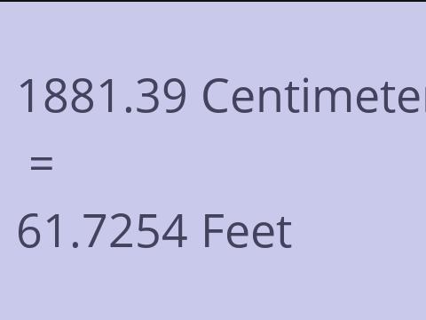 1881.39 CM TO FEET