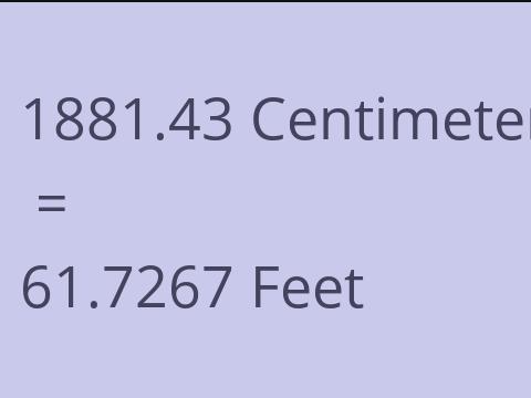 1881.43 CM TO FEET