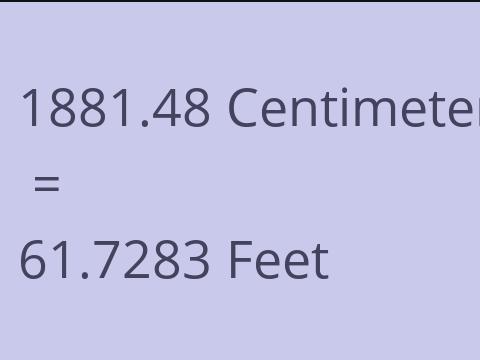 1881.48 CM TO FEET