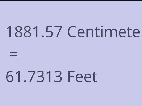 1881.57 CM TO FEET