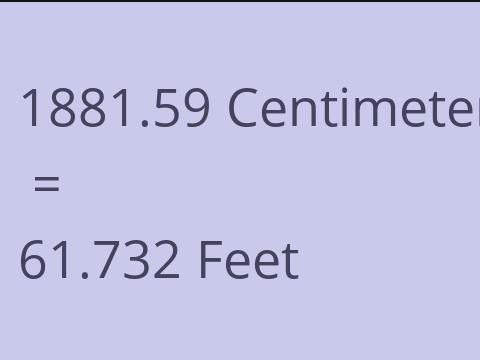 1881.59 CM TO FEET