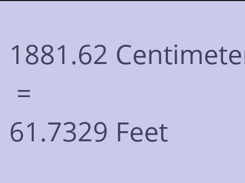 1881.62 CM TO FEET