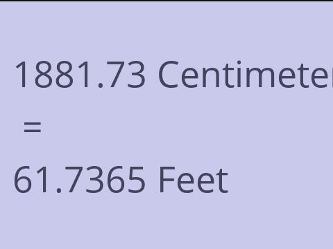 1881.73 CM TO FEET