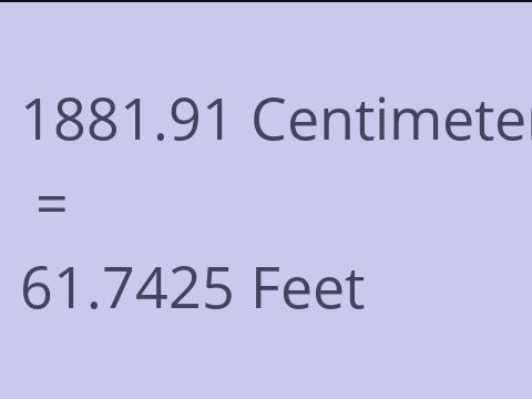 1881.91 CM TO FEET