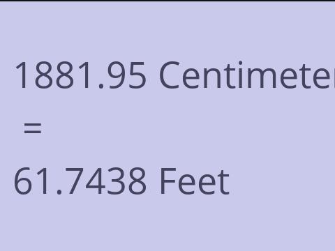 1881.95 CM TO FEET