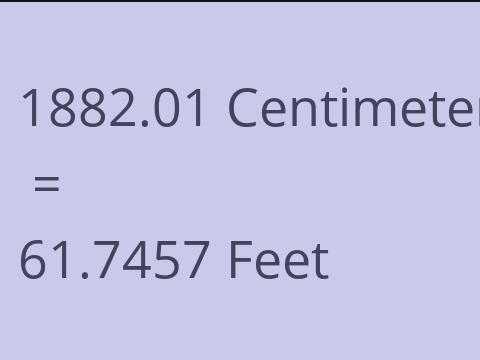 1882.01 CM TO FEET