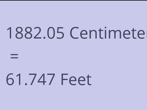 1882.05 CM TO FEET