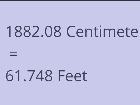 1882.08 CM TO FEET