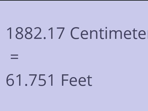 1882.17 CM TO FEET