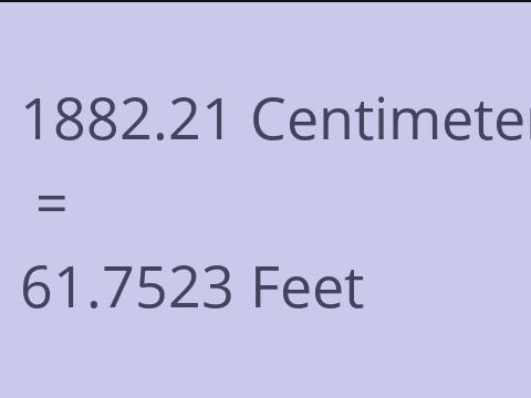 1882.21 CM TO FEET