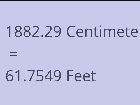 1882.29 CM TO FEET