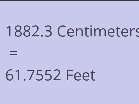 1882.3 CM TO FEET