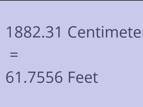 1882.31 CM TO FEET