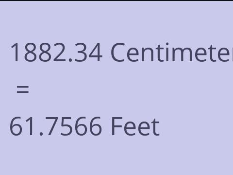 1882.34 CM TO FEET