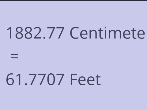 1882.77 CM TO FEET