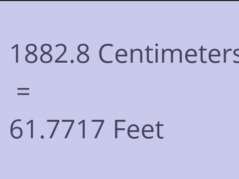 1882.8 CM TO FEET