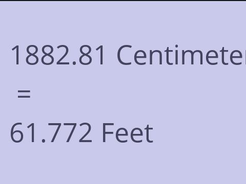 1882.81 CM TO FEET