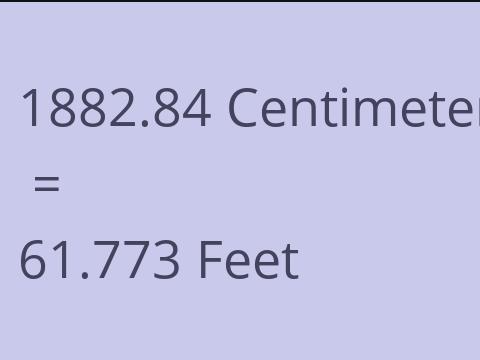 1882.84 CM TO FEET