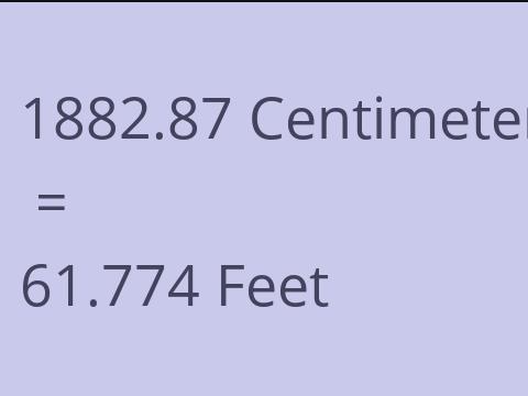 1882.87 CM TO FEET