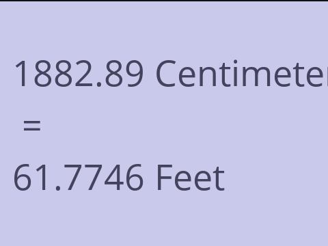 1882.89 CM TO FEET