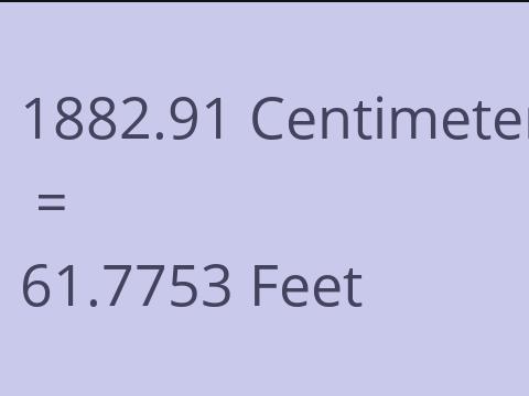 1882.91 CM TO FEET