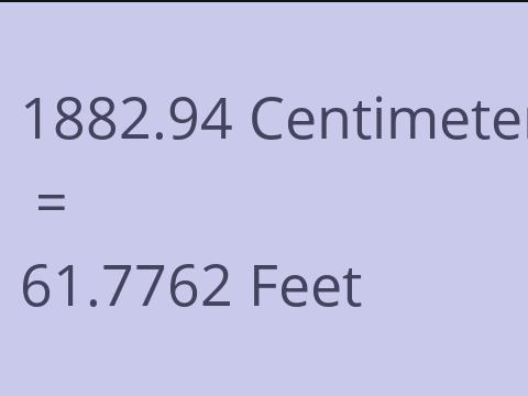 1882.94 CM TO FEET