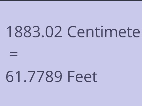 1883.02 CM TO FEET