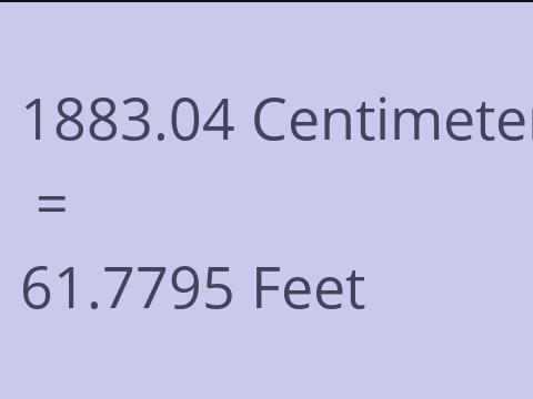 1883.04 CM TO FEET