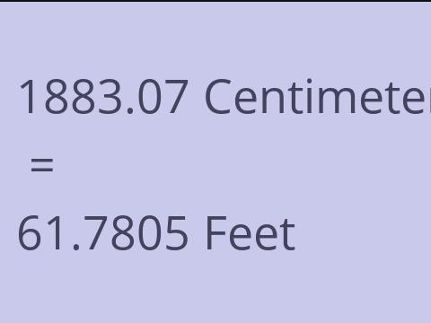 1883.07 CM TO FEET