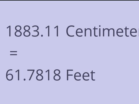 1883.11 CM TO FEET
